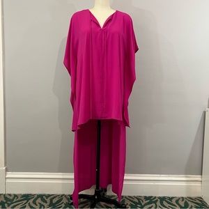 VICI Alpha + Omega magenta high low dress | medium